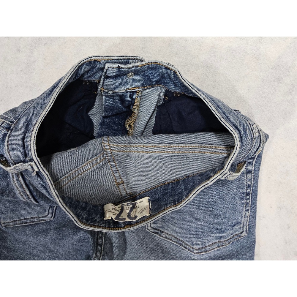 Free People‎ Jeans 27 Sierra NEW Skinny Jegging Raw Hem Stretch Blue High Rise - Picture 6 of 8
